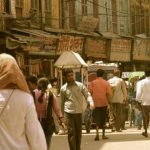 Busy street in India